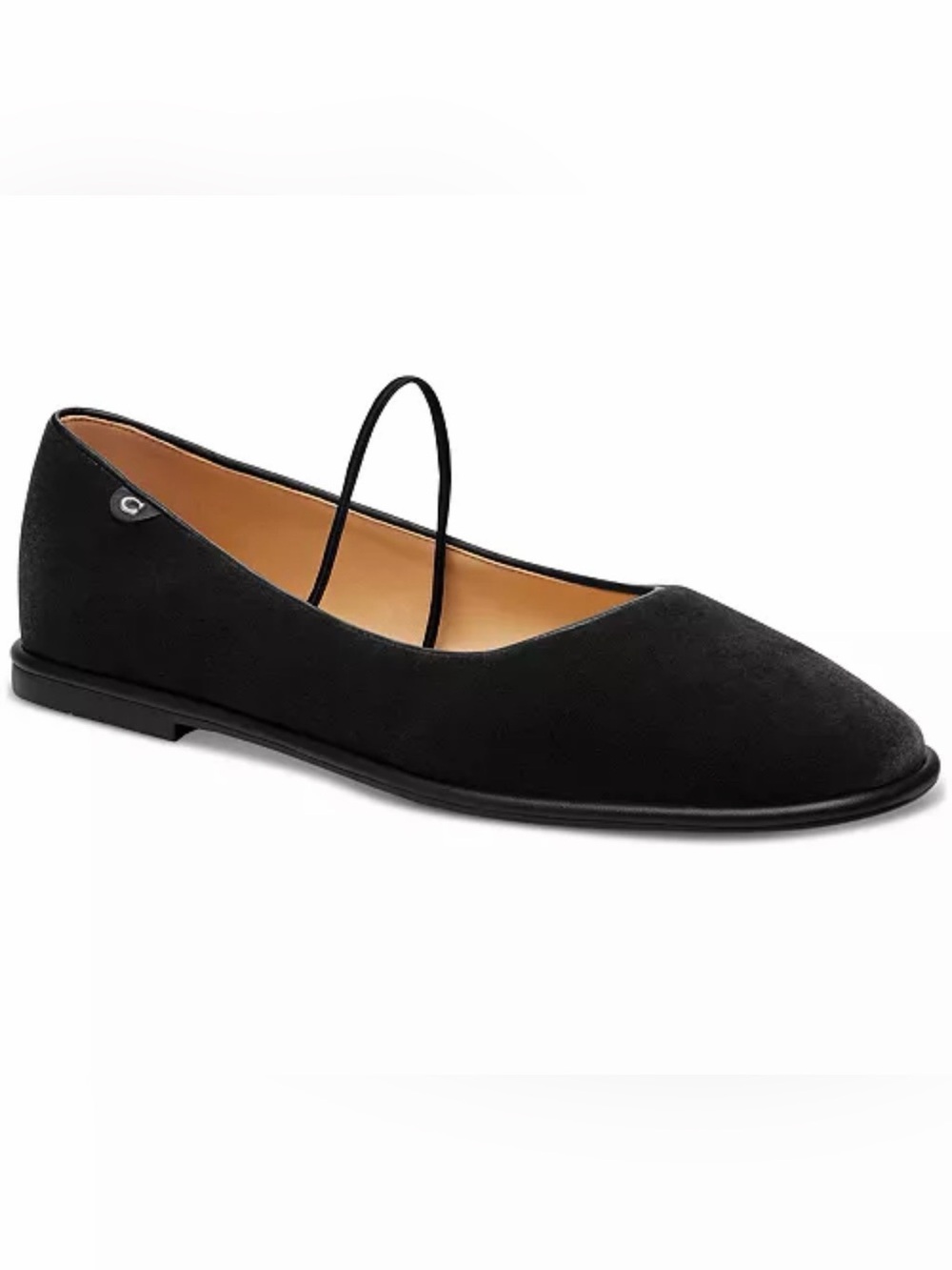 Coach Emilia Mary Jane Black Velvet Flats EU 36 US 5.5